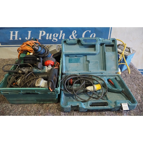 480 - Assorted power tools to include Makita