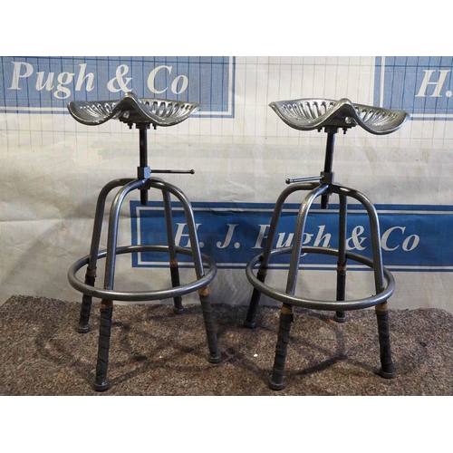 551 - Pair of heavy duty tractor seat stools