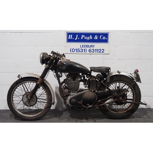 991 - AJS 18C motorcycle. 1951. 500cc.
Frame No. 51/18C/1080C
Engine No. 29981C
Engine turns over and sele... 