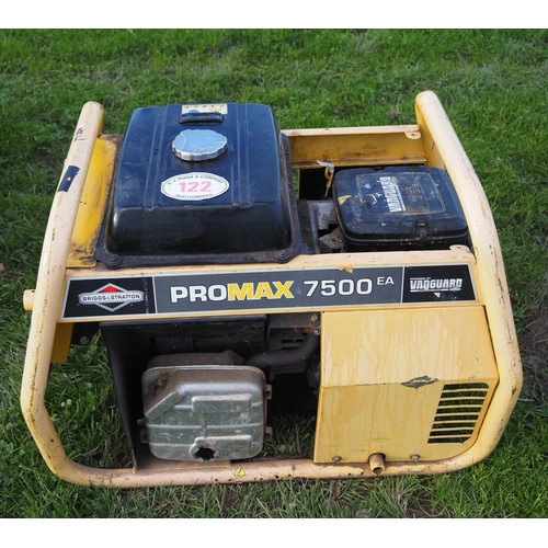 122 - Vanguard PROMAX 7500 EA generator