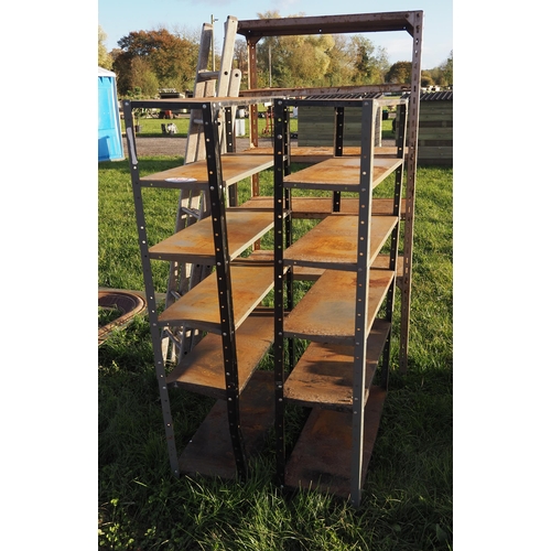 282 - Quantity of Dexion shelving and ladder