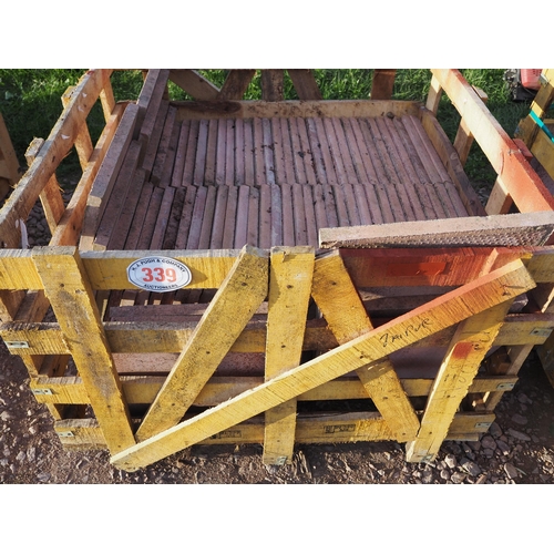 339 - Crate of red patio slabs - approx. 70