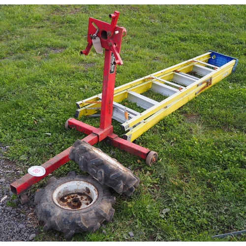 80 - Engine stand, wheels and ladder