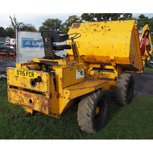 1440 - Thwaites diesel dumper with Lister/Petter engine. Runs and drives