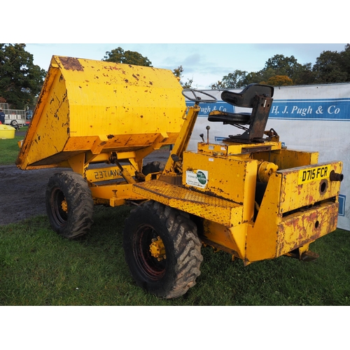 1440 - Thwaites diesel dumper with Lister/Petter engine. Runs and drives