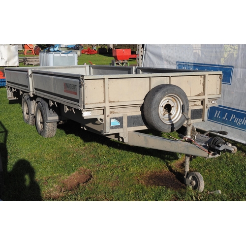 1528 - Nugent twin axle trailer 14ft