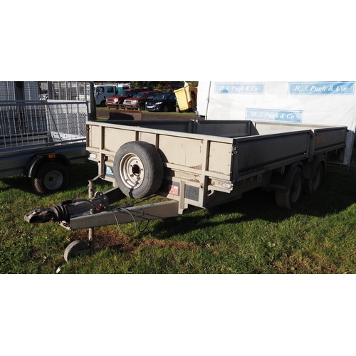 1528 - Nugent twin axle trailer 14ft