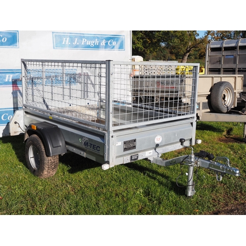 1529 - M-Tec single axle caged trailer 6 x 6