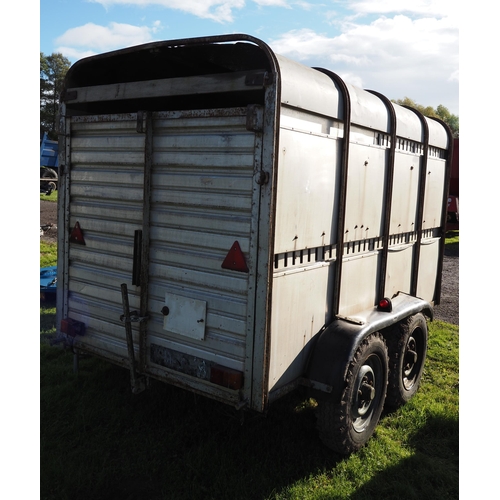 1535 - Twin axle stock trailer 9ft