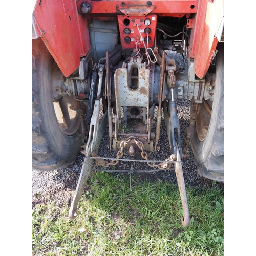 1555 - Massey Ferguson 590 tractor. Runs, c/w front wheel weights. SN J167035