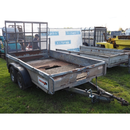 1602 - Twin axle Indespension trailer 10ft for repair