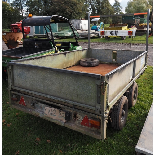 1623 - Ifor Williams twin axle trailer. 8ft. Key in office