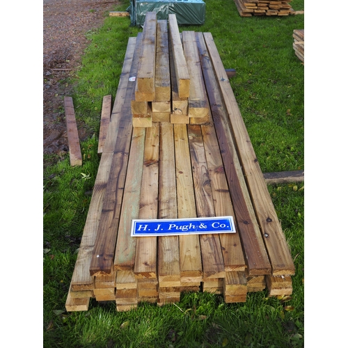 961 - Softwood rails 3.6m 90x30 - 50 + 12 posts