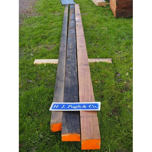 966 - Oak beams, mixed sizes average 6.0m - 3
