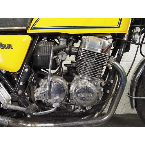 1005 - Honda CB750 Supersport motorcycle. 1976. 736cc
Frame no. CB750F-1021506
Engine no. CB750E-2559025
Ru... 