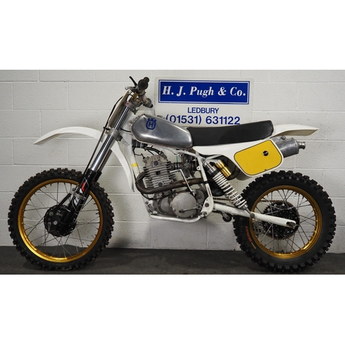 848 - Husqvarna 510cc twin shock 4 stroke motocross bike. 
Engine turns over with compression, last ridden... 