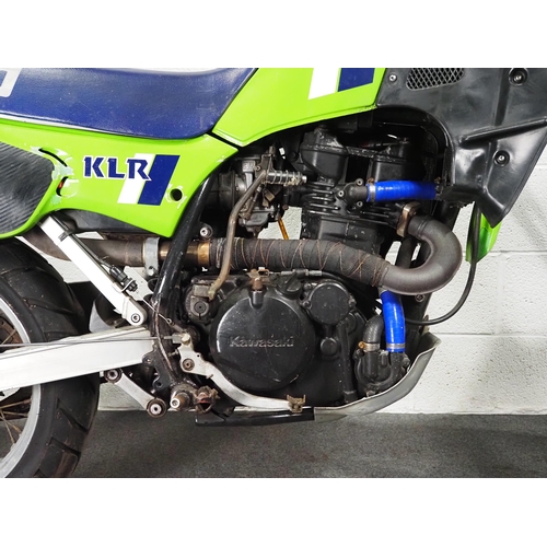 994 - Kawasaki KLR 600 motorcycle. 1985. 564cc. 
Runs and rides. MOT until 23/5/24
Reg. B637 PJK. V5 and k... 