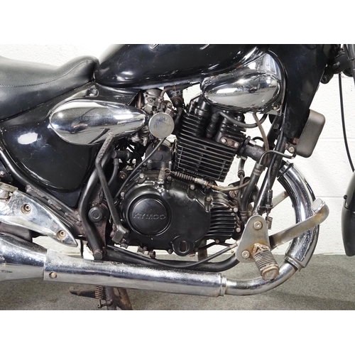 997 - Kymo Zing II motorcycle project. 2012. 125cc.
Engine turns over. 
Reg. LK12 BZE. V5 and keys.
