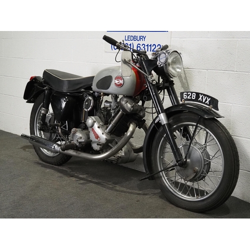 857 - Panther M120 motorcycle. 1965. 650cc.
Engine No. 63ZAA142A
Engine running well, single cylinder, twi... 