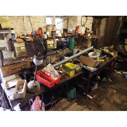55 - Contents of workshop to include tools, spares scrap metal and consumables