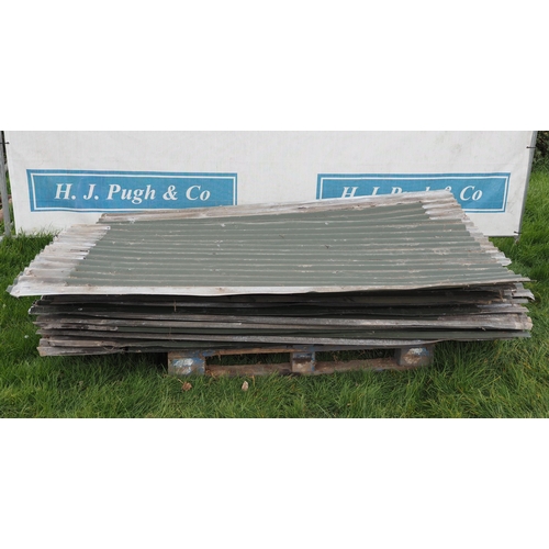67 - Quantity of corrugated tin roof sheets 7ft