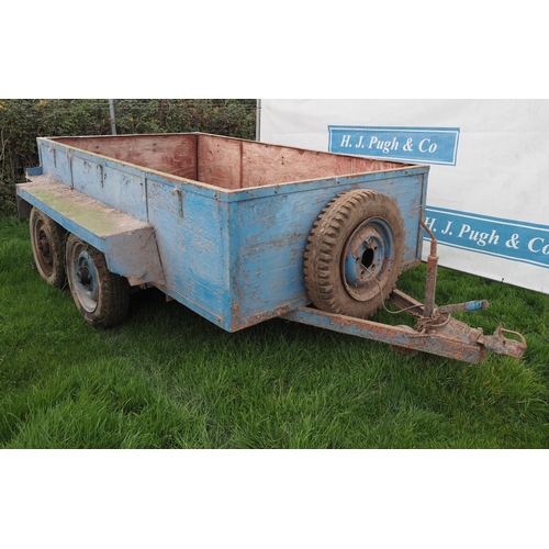 75 - Tandem axle trailer with high sides 9ft x 5ft
