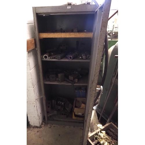 141 - Metal cabinet and contents