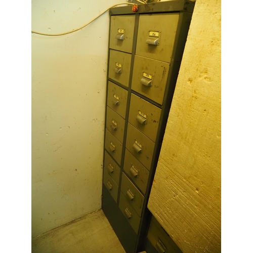 37 - 14 Drawer metal cabinet and contents