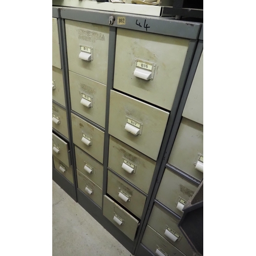 44 - 10 Drawer metal cabinet and contents