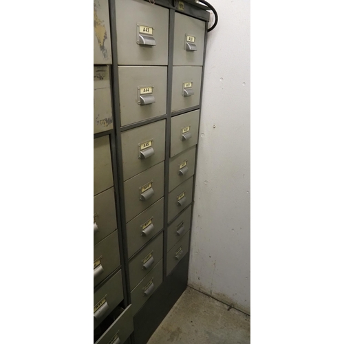 46 - 14 Drawer metal cabinet and contents