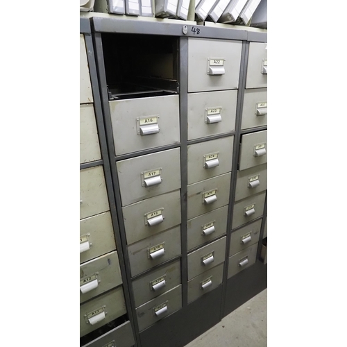 48 - 13 Drawer metal cabinet and contents
