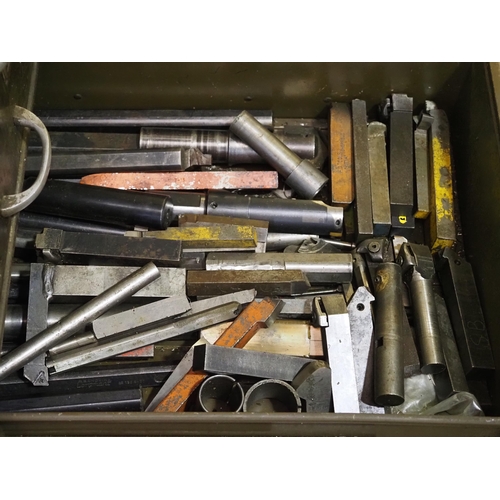 57 - Drawer of shaping tools, cutters and boring bars
