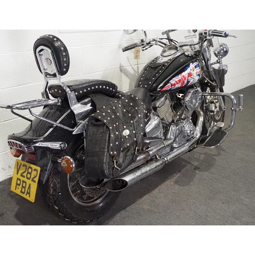 1020 - Yamaha XVS 1100 V twin motorcycle. 1999. 1100cc. 
Engine turns over, last ridden in May 2020 and has... 