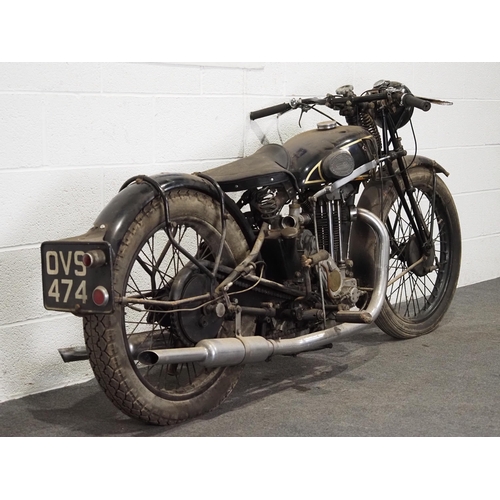 898 - Sunbeam Model 8 motorcycle. 1935. 350cc
Frame no. 853002344
Engine no. 852901547
Good restoration pr... 