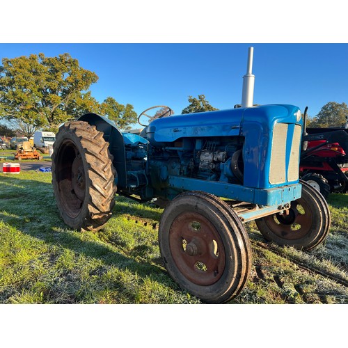 1463A - Fordson Major tractor. Early tractor. Set of Goodyear rear tyres. Runs and drives