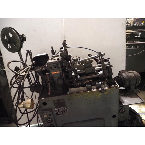 162 - Traub A20/A25 cam auto lathe. No. 7702. Bar feed, 4 tool station and Hardinge collets. 3 Phase