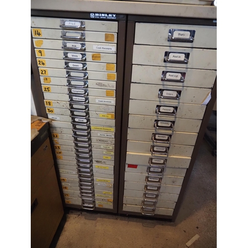 194 - Bisley 15 and 30 drawer cabinet