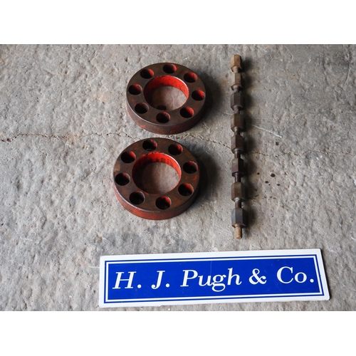 Pair of Massey Ferguson dual wheel spacers