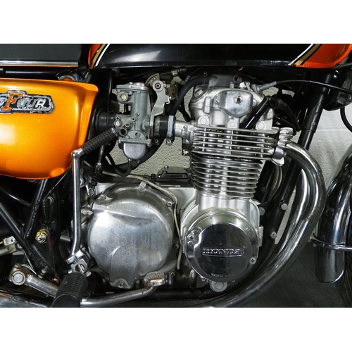 865A - Honda CB550 motorcycle. 1973. 554cc
Engine turns over.
Reg. EVN 869L. V5. Key