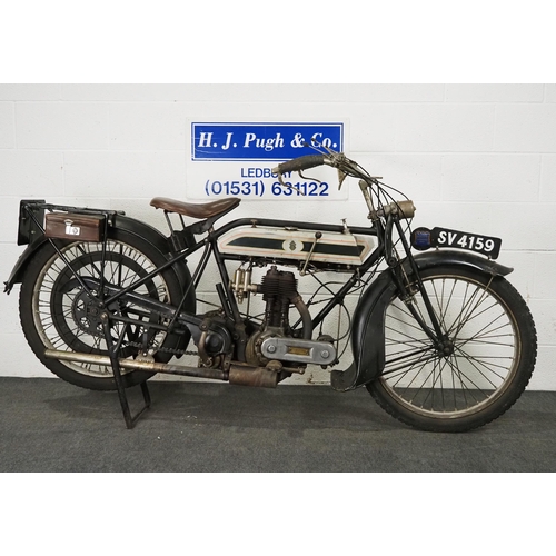 866A - Triumph Model SD motorcycle, 1921. 550cc
Frame no. 309678
Engine no. 70326
In good original unrestor... 