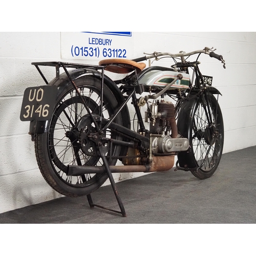867A - Triumph Model P motorcycle, 1927. 500c
Frame no. 980358
Engine no. 252335
Runs and was recently star... 