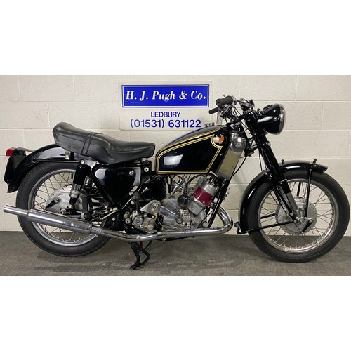 866 - Scott Flying Squirrel motorcycle. 1957. 595cc
Frame no. S1015
Engine no. DMS1015
Engine turns over w... 