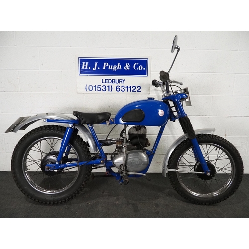 1056 - James Captain K7 trials bike. 1958. 197cc. 
Frame No. AK7880
Engine No. L52B-2060
Runs and rides. Ha... 