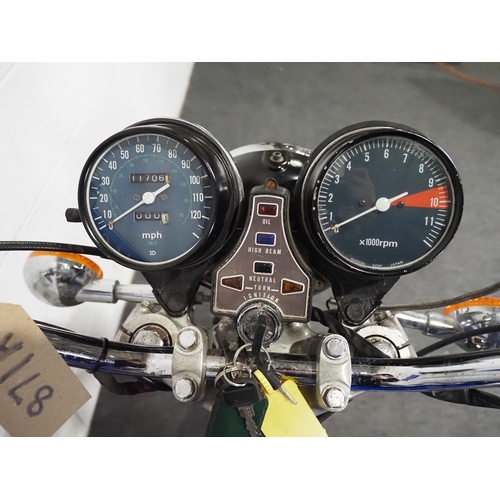 871A - Honda CB550K motorcycle. 1977. 544cc.
Frame No. CB550K-2018875
Engine No. CB550E-1146702. Does not m... 
