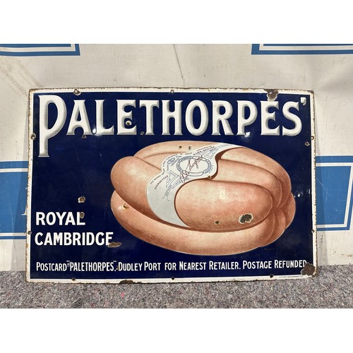Enamel sign - Palethorpes' Sausages 36 x 24"