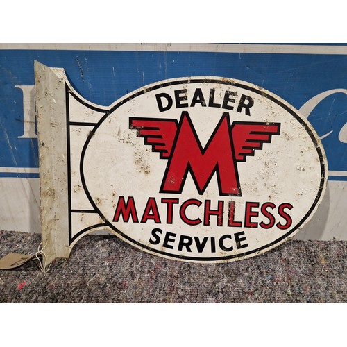 83A - Double sided post mounted aluminium sign - Matchless Dealer Service 19