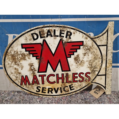 83A - Double sided post mounted aluminium sign - Matchless Dealer Service 19
