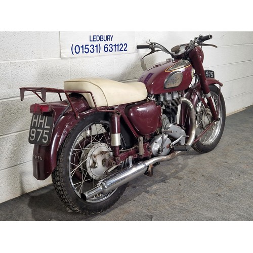 1037 - Ariel Red Hunter motorcycle. 1956. 500cc
Frame no. PR1704
Engine no. MB152
Engine turns over with co... 