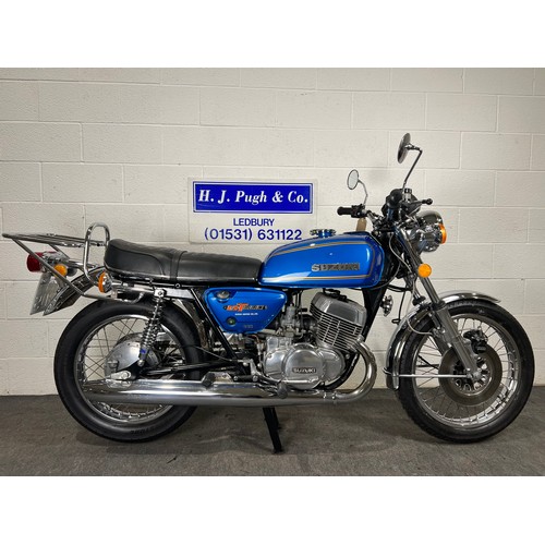 876A - Suzuki GT500 motorcycle. 1977. 492cc
Frame no. 102685
Engine no. 103087
Runs and rides. MOT until 22... 