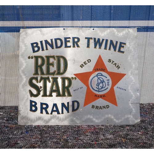 1513 - Aluminium sign - Red Star binder twine 8